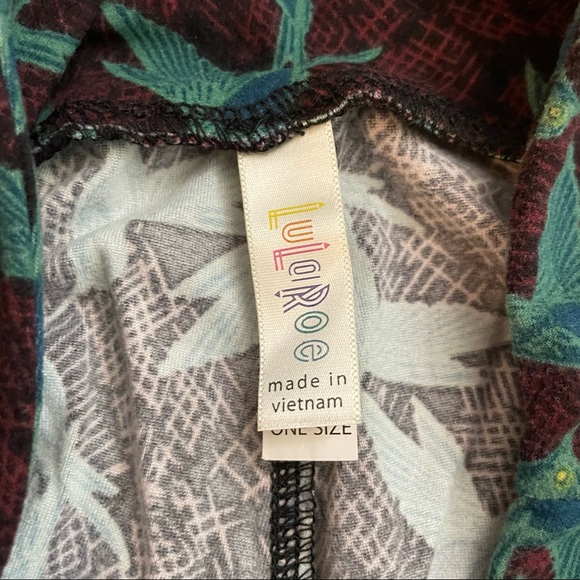 LuLaRoe Hummingbird Leggings One Size - Picture 4 of 8